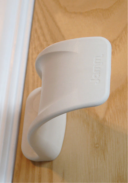 Hands-free door handle.